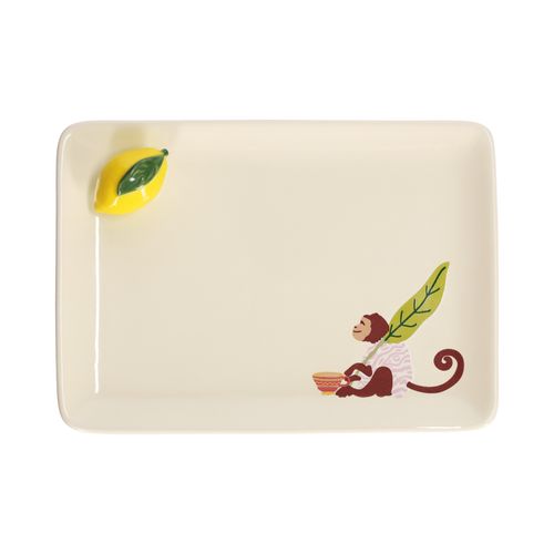 Plato Galletas de Cerámica con diseño 19,4x13,9x1,3 cm