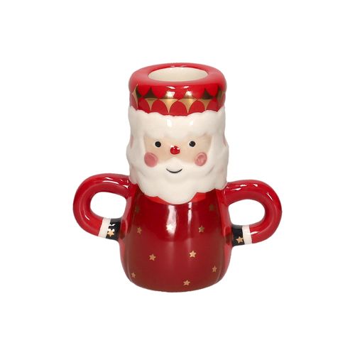 Portavela de Cerámica Navideño