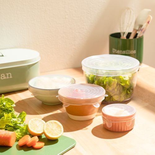 Set 6 Tapas Reutilizables Silicona