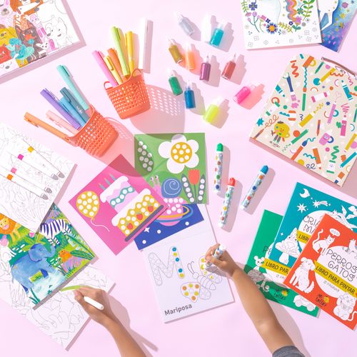 Set 3 Telar Canvas con Marcadores de Acrílico 25.5x30 cm