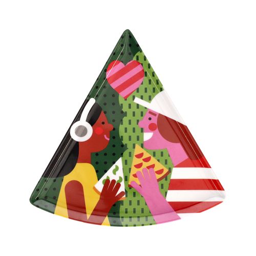 Plato Pizza de Melamina triangular 22x1x22cm