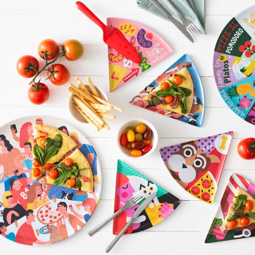 Plato Pizza de Melamina triangular 22x1x22cm