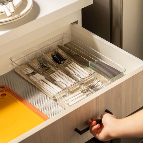 Organizador de Cubiertos PET Con Antideslizante 26,6x33,8x5,5 cm