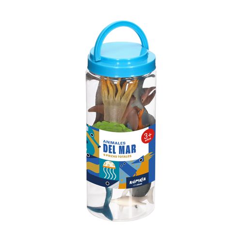 Balde Juguetes Animales del Mar 9 Piezas