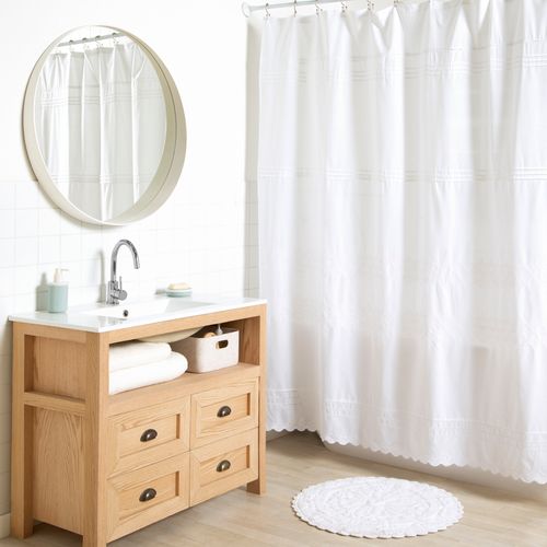 Cortina de Baño Algodón Bordado Altezzo 180 x 190 cm