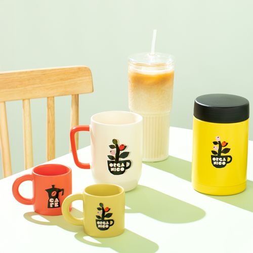 Set 4 Mini Tazas de Cerámica 140 ml