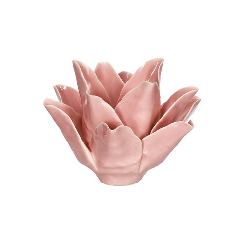 Portavela de Céramica con Forma de Flor 12.5 x 5.5 cm