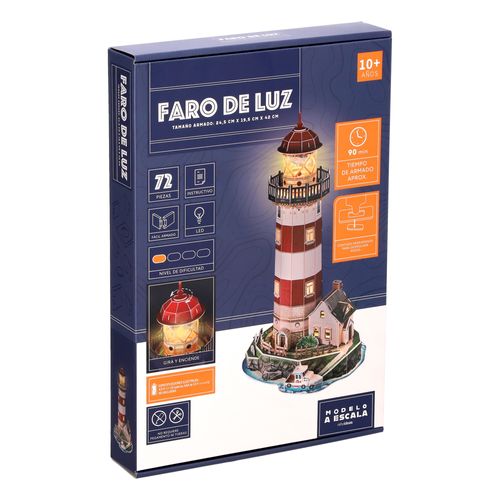 Modelo Armable a Escala Faro de Luz 24.5x19.5x42 cm