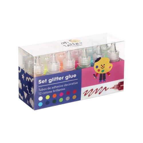 Set 12 Tubos Glitter de colores
