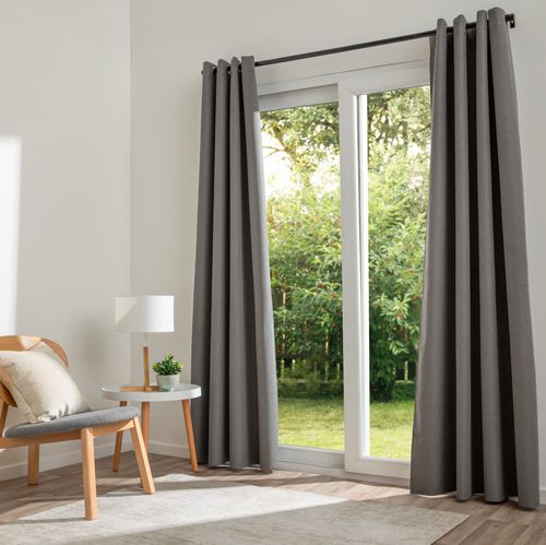Set 2 Cortinas Blackout con Ojetillos 140 x 240 cm
