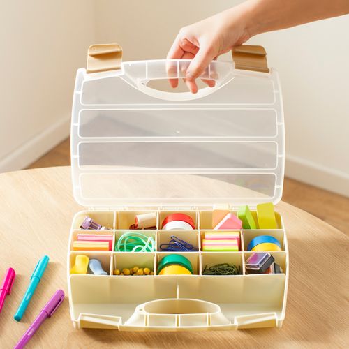 Caja Plástica Multifuncional con Compartimientos 31,5x25x6 cm