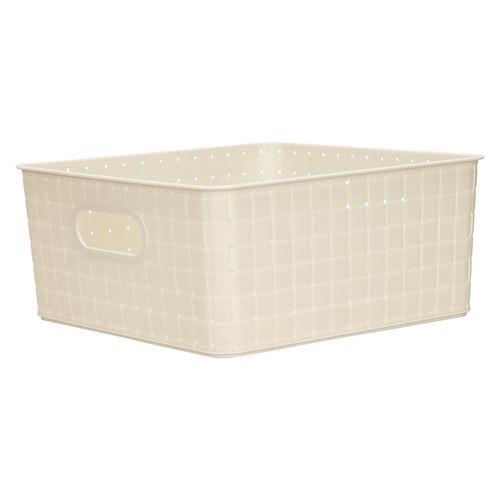 Canasto Plástico trenzado 31x31x14 cm