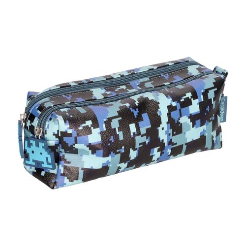 Cartuchera Textil Doble Cierre con Diseño 7x9,5x20 cm