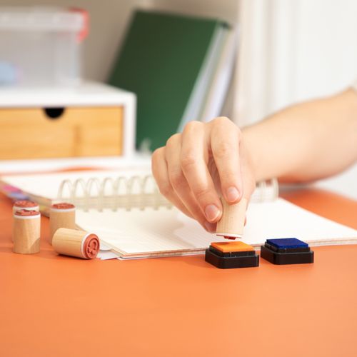 Set 11 Sellos con Diseños Escolar 16,5x5x23 cm