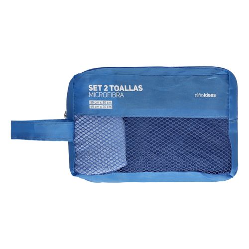 Set 2 Toallas Microfibra Escolar 30x30 y 40x70 cm