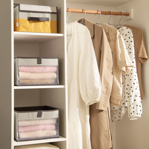 Set 2 Cajas Organizadoras Poliéster 28x28x19 cm