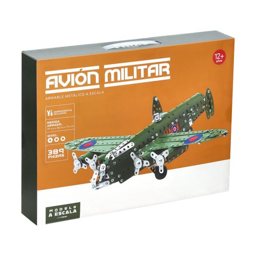 Modelo Armable a Escala Avión Militar 10x10.5x11 cm