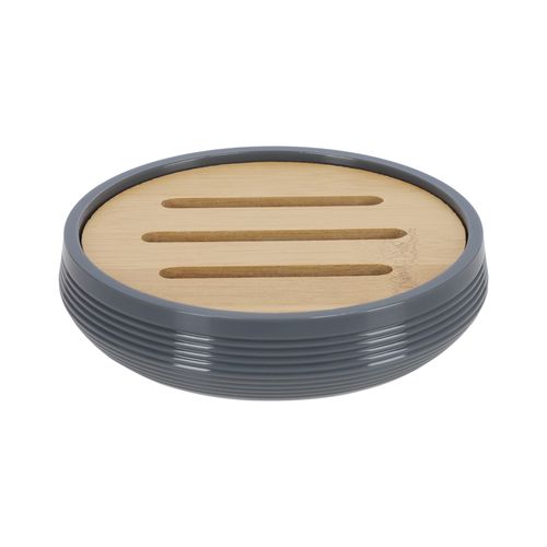 Jabonera de Plástico y Bambú 11,5x2,5 cm