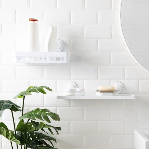 Organizador Repisa para Ducha con Succión 12,2x9,5x42 cm