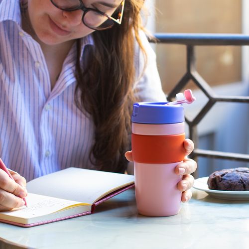 Vaso Térmico de Acero Inoxidable y Silicona 450 ml