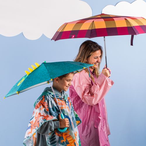 Poncho Impermeable Infantil con Capucha 3 a 6 79x56 cm
