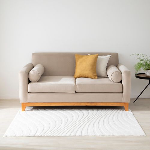 Alfombra Poliéster con Diseño en Relieve 120 x 180 cm