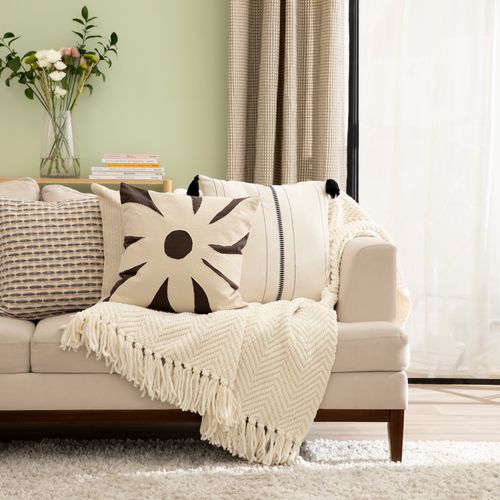 Cojín Algodón Retaso con Relieve 45 X 45 CM