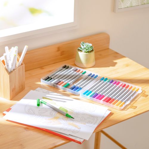 Set 24 Plumones Doble Punta