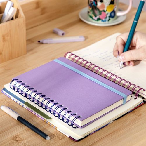 Libreta de Tela con Espiral y 120 Hojas Líneas 15x1,8x21 cm