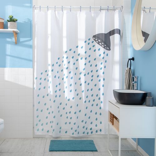 Cortina de Baño Estampada 180 x 180 cm