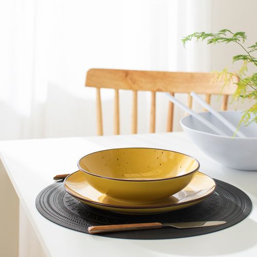 Plato Comida de Céramica Rústico Ø27,4 x 3 cm