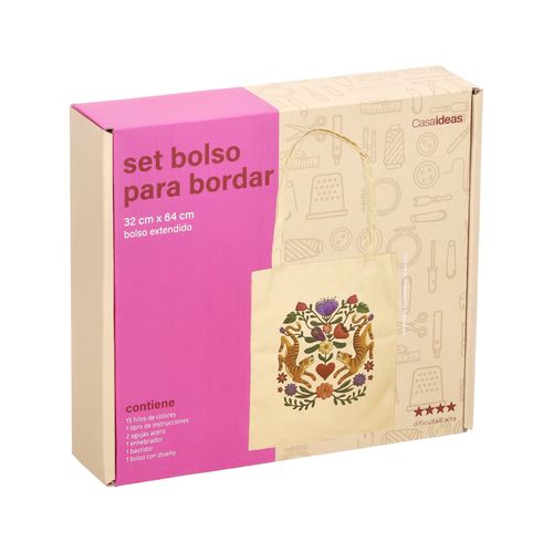 Set Bolso para Bordar con Bastidor 32 x 38 cm