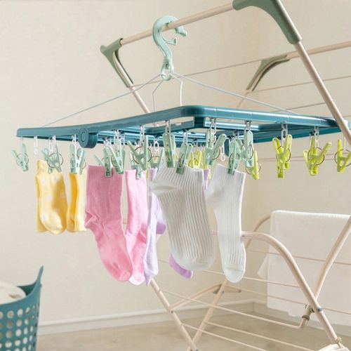 Colgador de Plástico de Ropa con 36 Pinzas