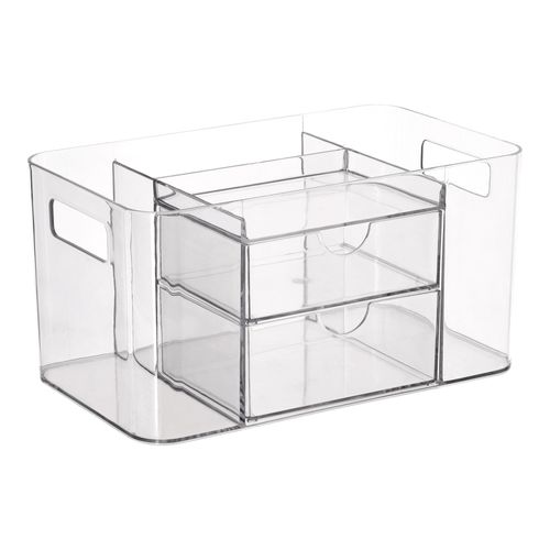 Organizador de Cosmeticos con 2 Cajones 24,6x14,6x12,8 cm