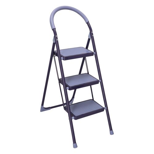 Escalera Plegable Metal 3 Peldaños 71x41x106 cm