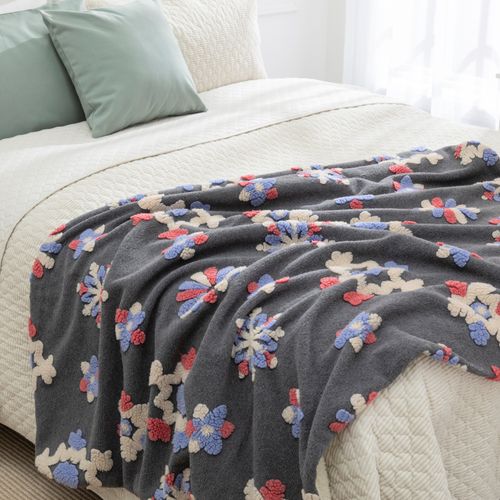 Manta Jacquard con Sherpa 125 x 150 cm