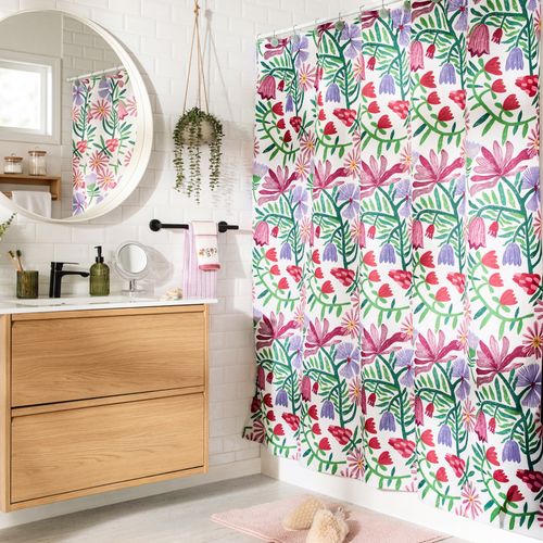 Cortina de Baño Waffle Texturizada 180 x 180 cm