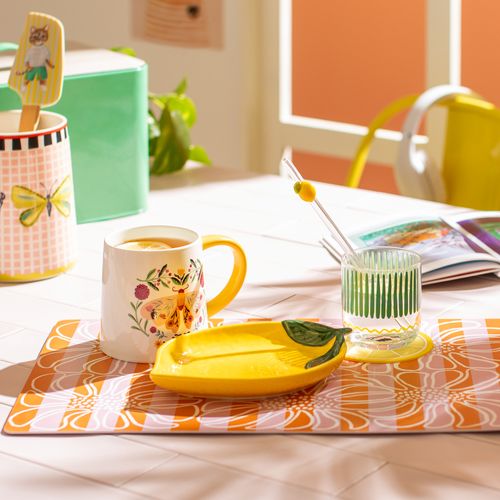 Set 4 Posavasos Plásticos con diseño Ø10 cm